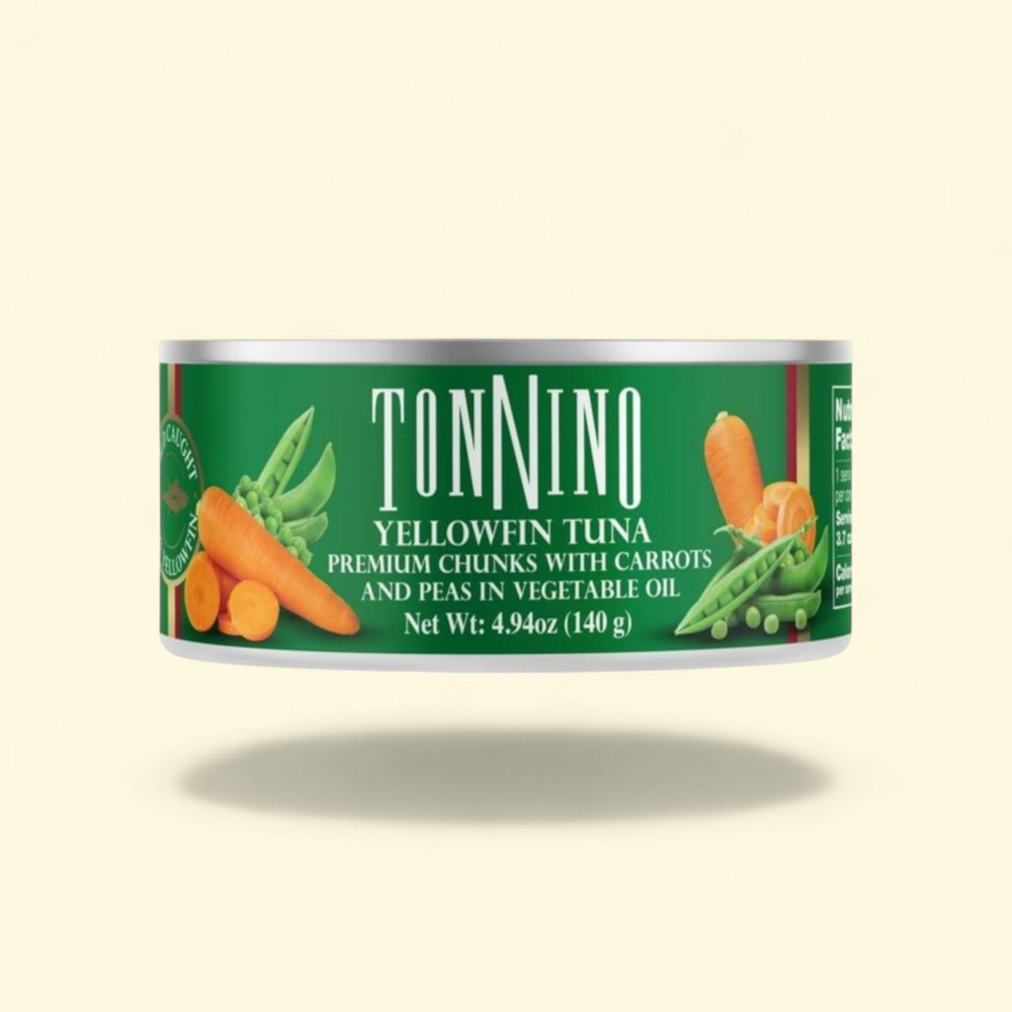 Tonnino Yellowfin Tuna Chunks with Carrots and Peas in Vegetable Oi... — authentic US product shipped worldwide by Treatspree