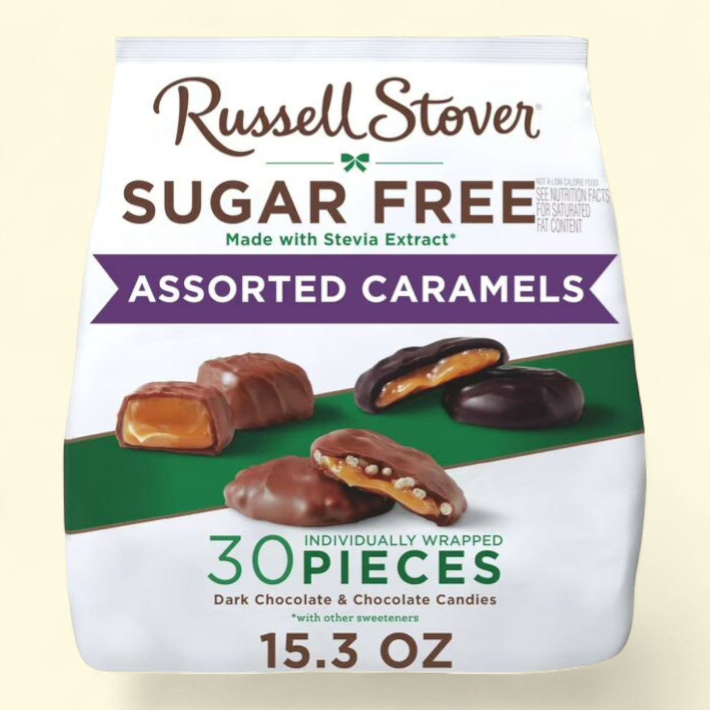 Mélange de caramel au chocolat au lait sans sucre Russell Stover, 435 g