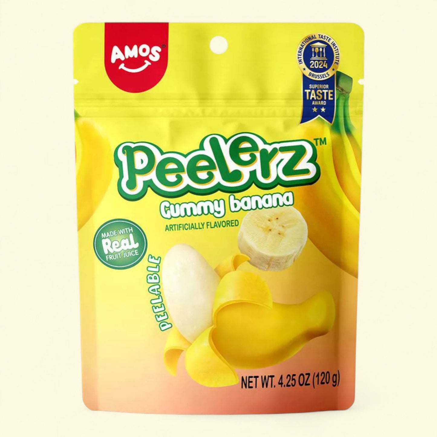 Amos Gummy Peelerz Banana, 4.25oz — authentic US product shipped worldwide by Treatspree
