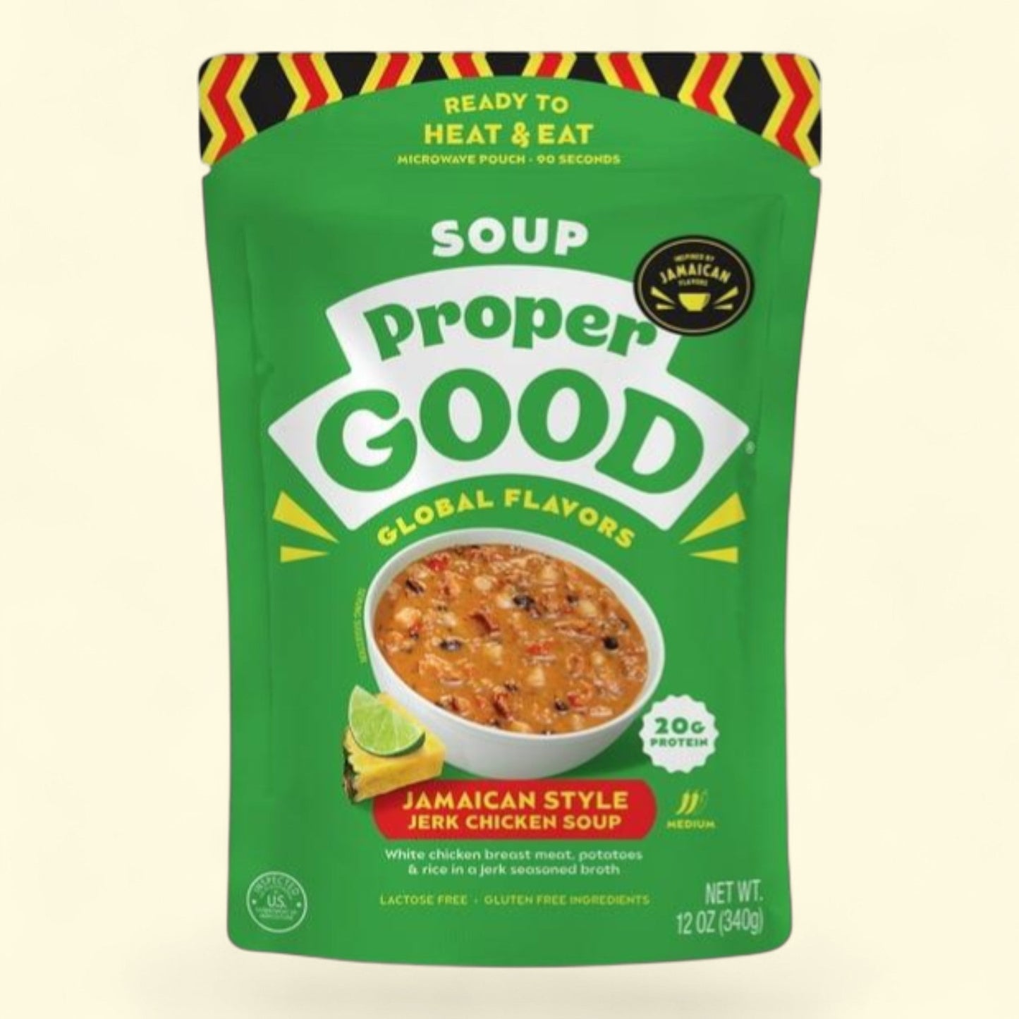 Proper Good Jamaican Style Jerk Chicken Soup, 12 oz