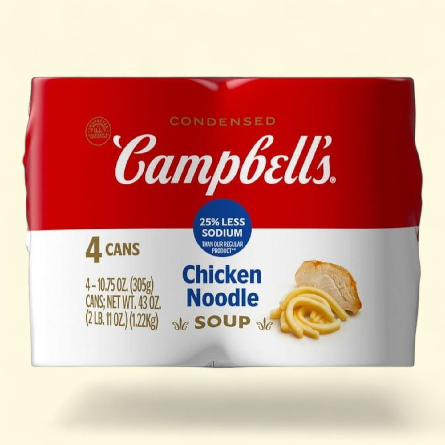 Campbell's Chicken Noodle Soup, 10.75 oz Can, 4 Count