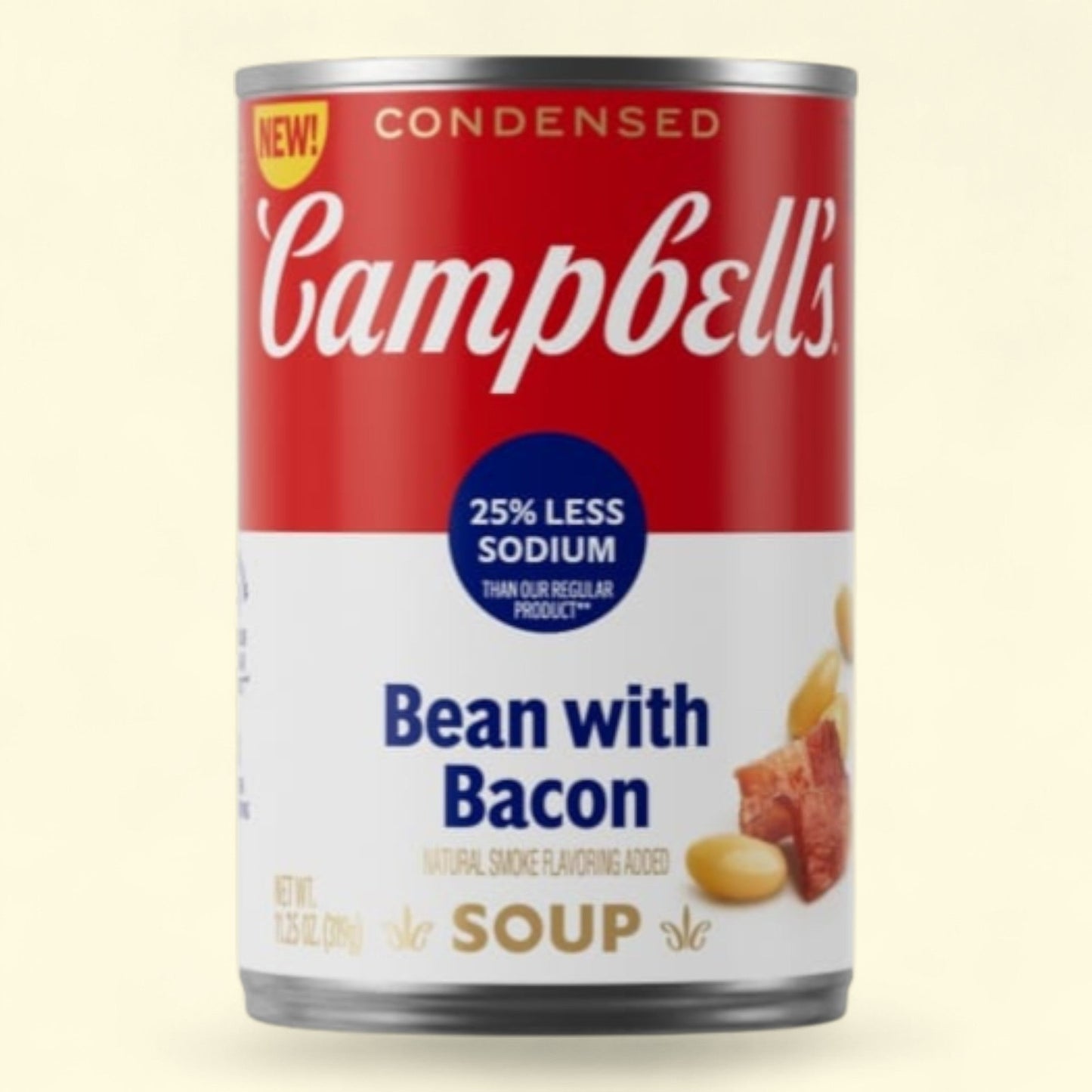Campbell's Bean with Bacon Soup, Lower Sodium, 10.5 oz
