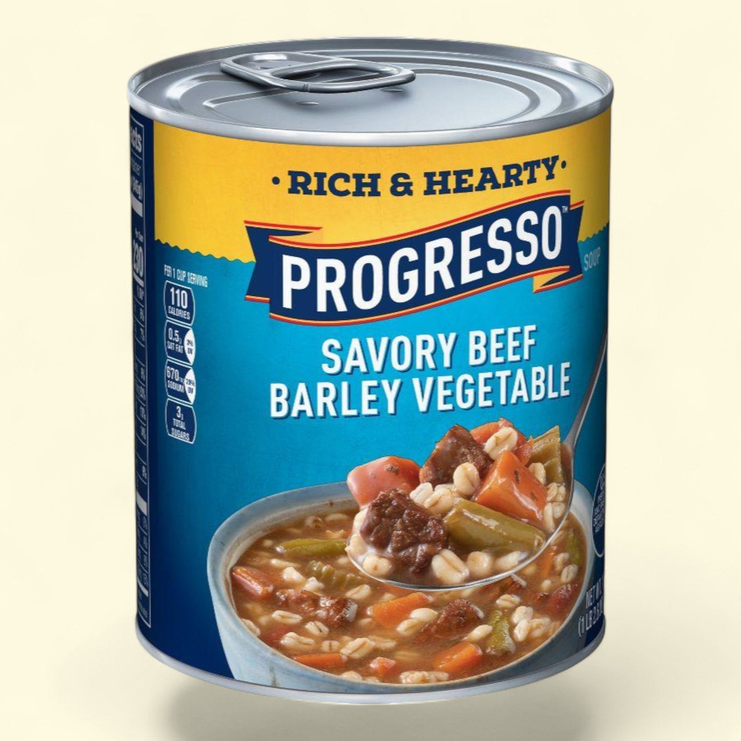 Progresso Savory Beef Barley Vegetable Soup, 18.6oz