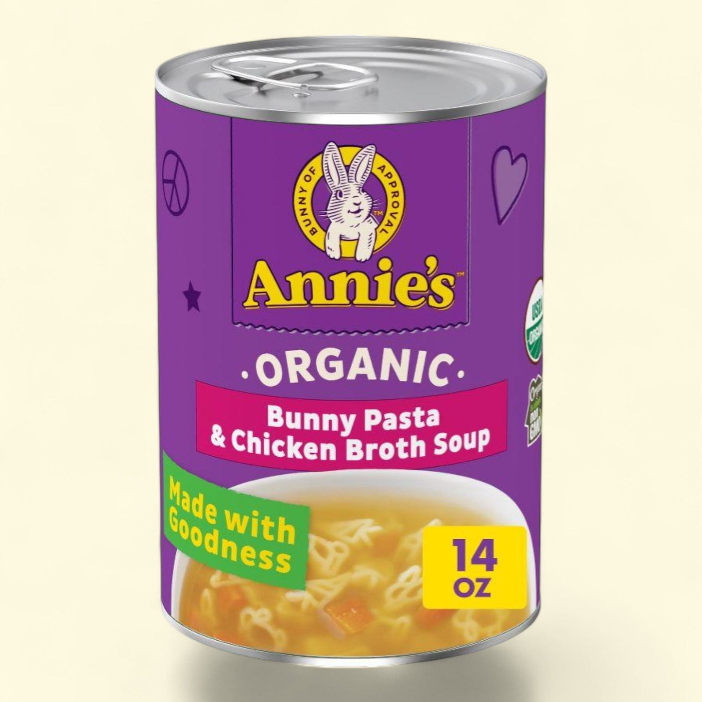 Annie's Organic Bunny Pasta & Chicken Broth Soup, 14oz
