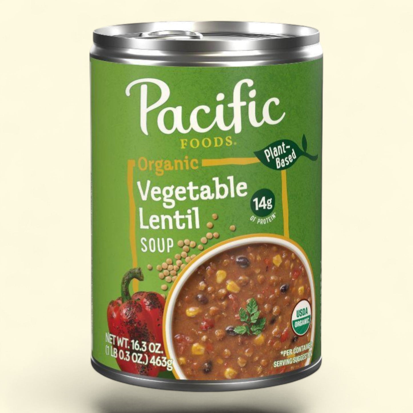 Pacific Foods Organic Vegetable Lentil & Roasted Red Pepper Soup, 16.3oz