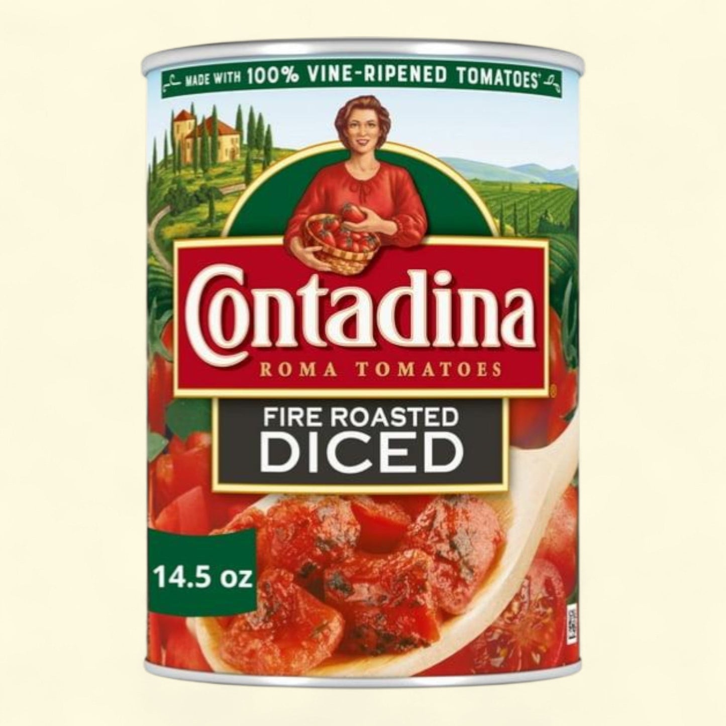 Contadina Fire Roasted Diced Tomatoes, 14.5 oz — authentic US product shipped worldwide by Treatspree