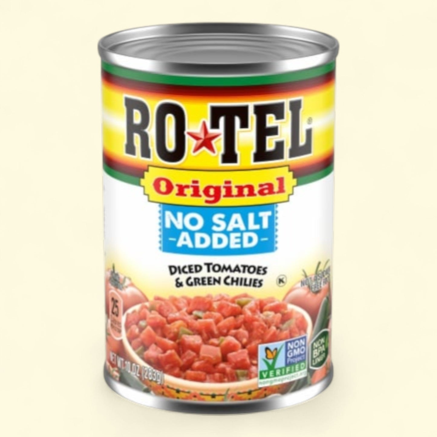 Rotel Original No Salt Added diced tomatoes and green chilies
