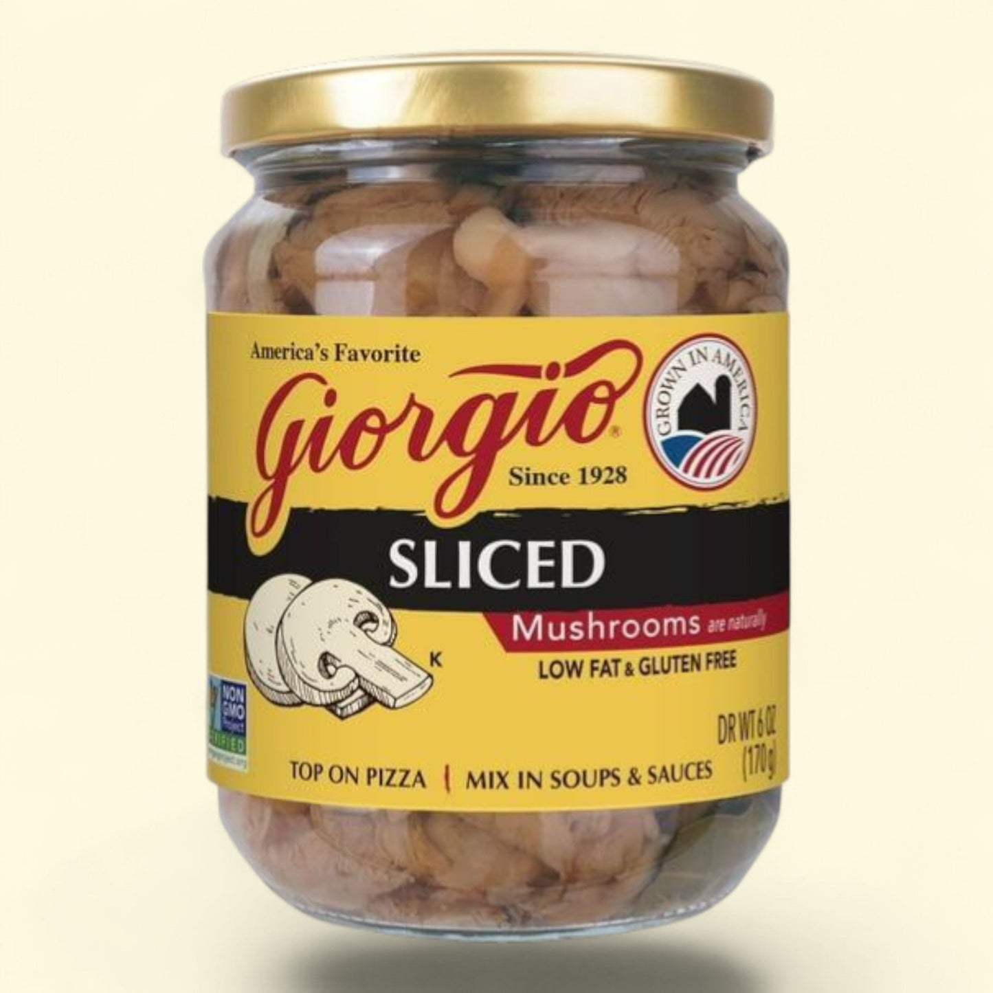 Giorgio Sliced Mushrooms, 6oz Jar