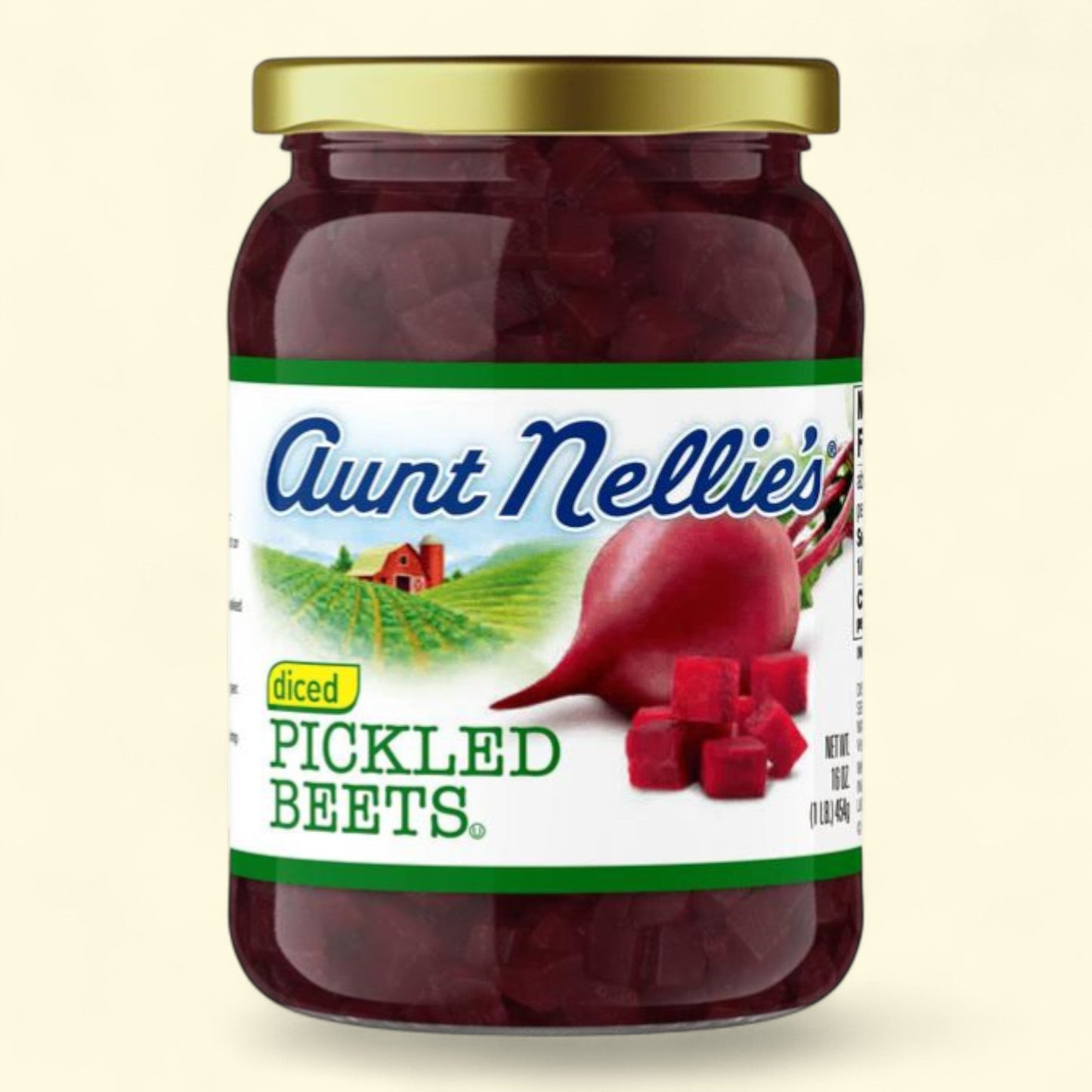 Aunt Nellie's Pickled Diced Beets, 16oz Jar