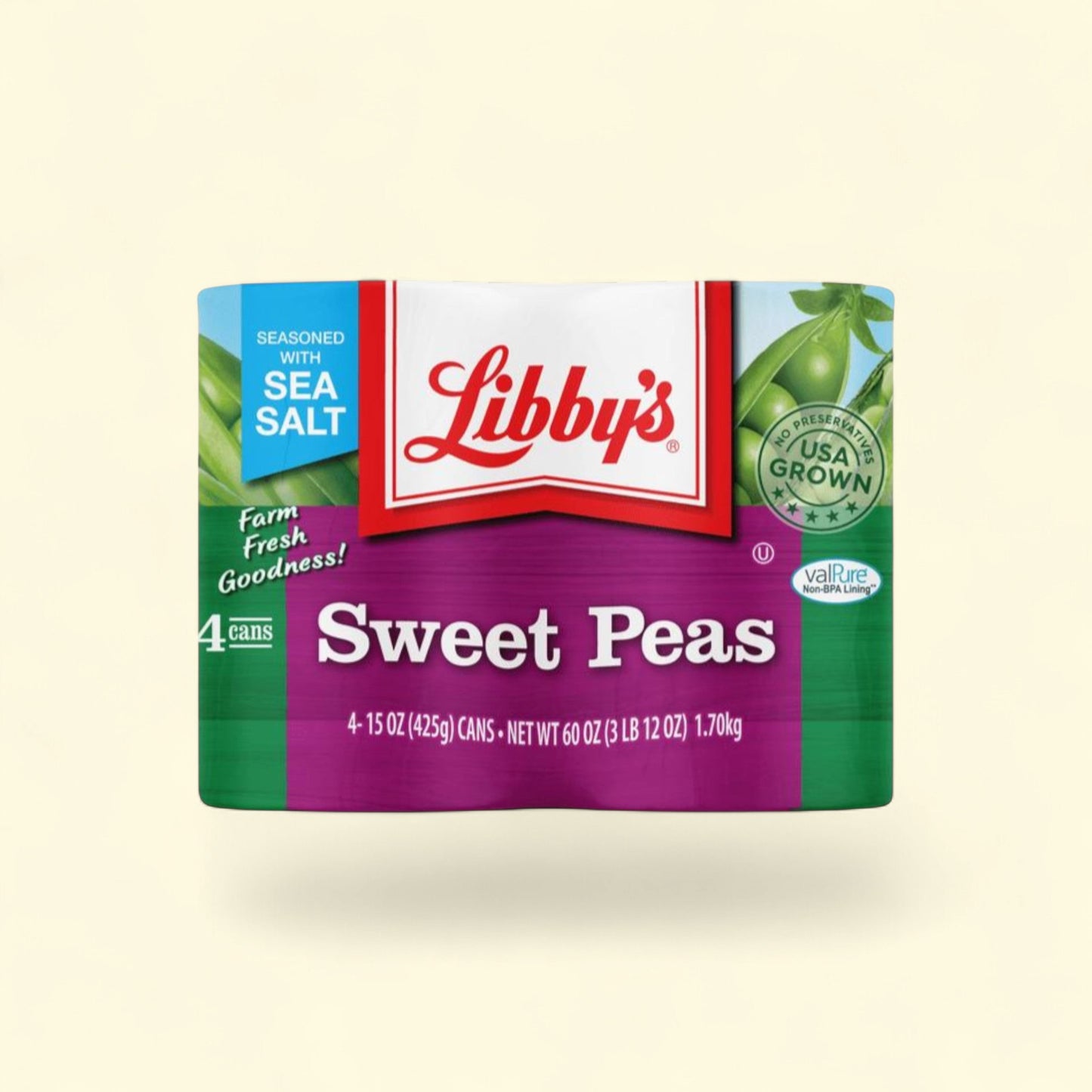 Libby's Sweet Peas, 15 oz, 4 count — authentic US product shipped worldwide by Treatspree