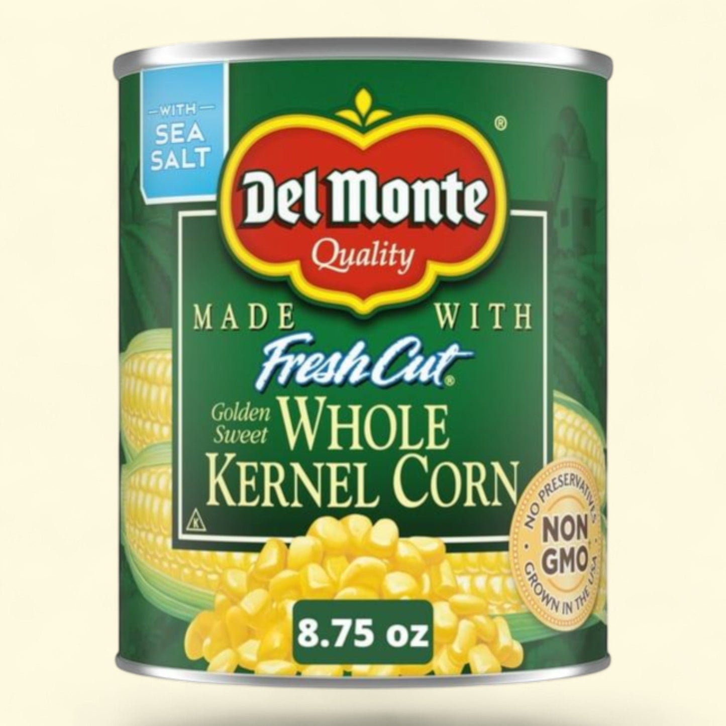 Del Monte Fresh Cut Golden Sweet Whole Kernel Corn, Canned Vegetables, 8.75 oz Aluminum Can
