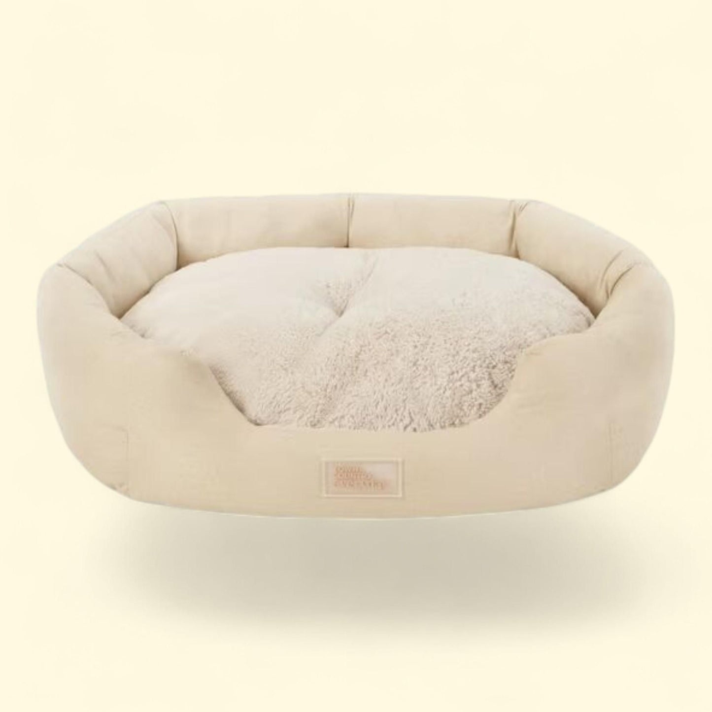 TOWN & COUNTRY EVERYDAY CuddleTown Faux Linen Comfy Cozy Cuddler Pet Bed, Medium 28"x26"x8"