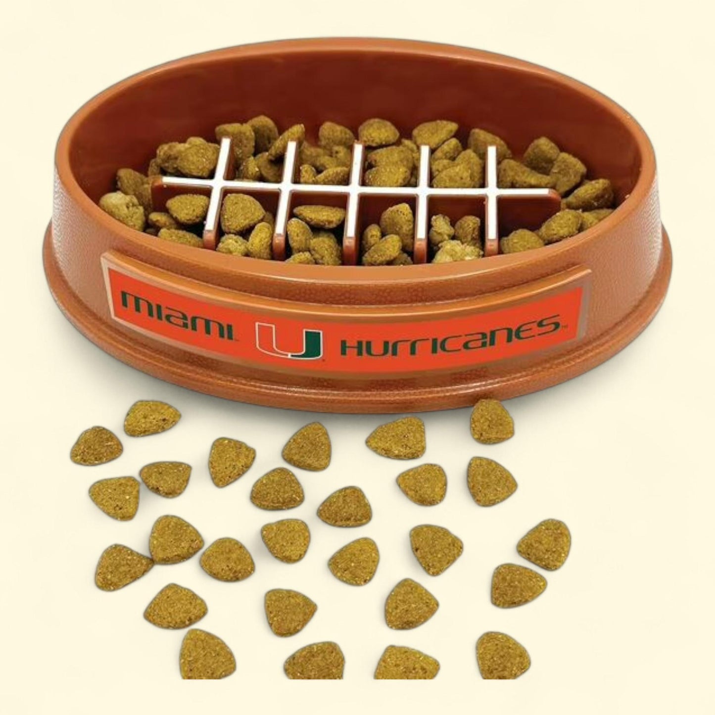 Pets First Miami Hurricanes Slow Feeder Bowl, Small