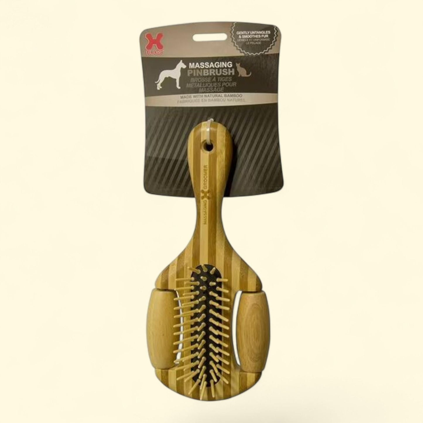 Hugs Pet Products Bamboo Massaging Brush, One Size