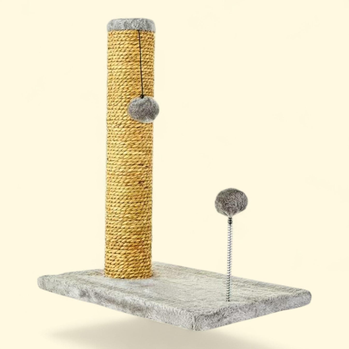 Vibrant Life Seagrass Scratch and Play Post, 20" Gray