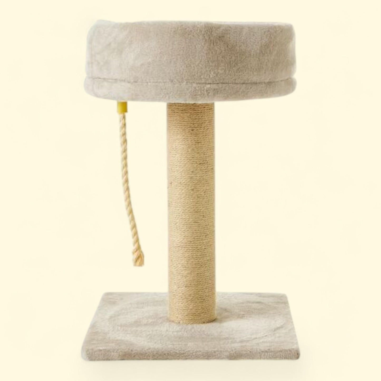 Vibrant Life Jute Scratch Post and Bed for Cats, 23.62"