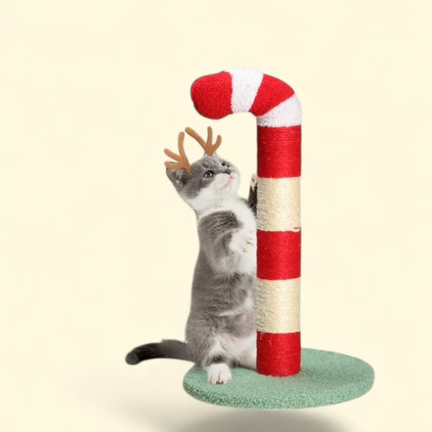 Christmas Cat Scratching Post, Candy Cane Cat Scratcher, Sisal Scra... — authentic US product shipped worldwide by Treatspree