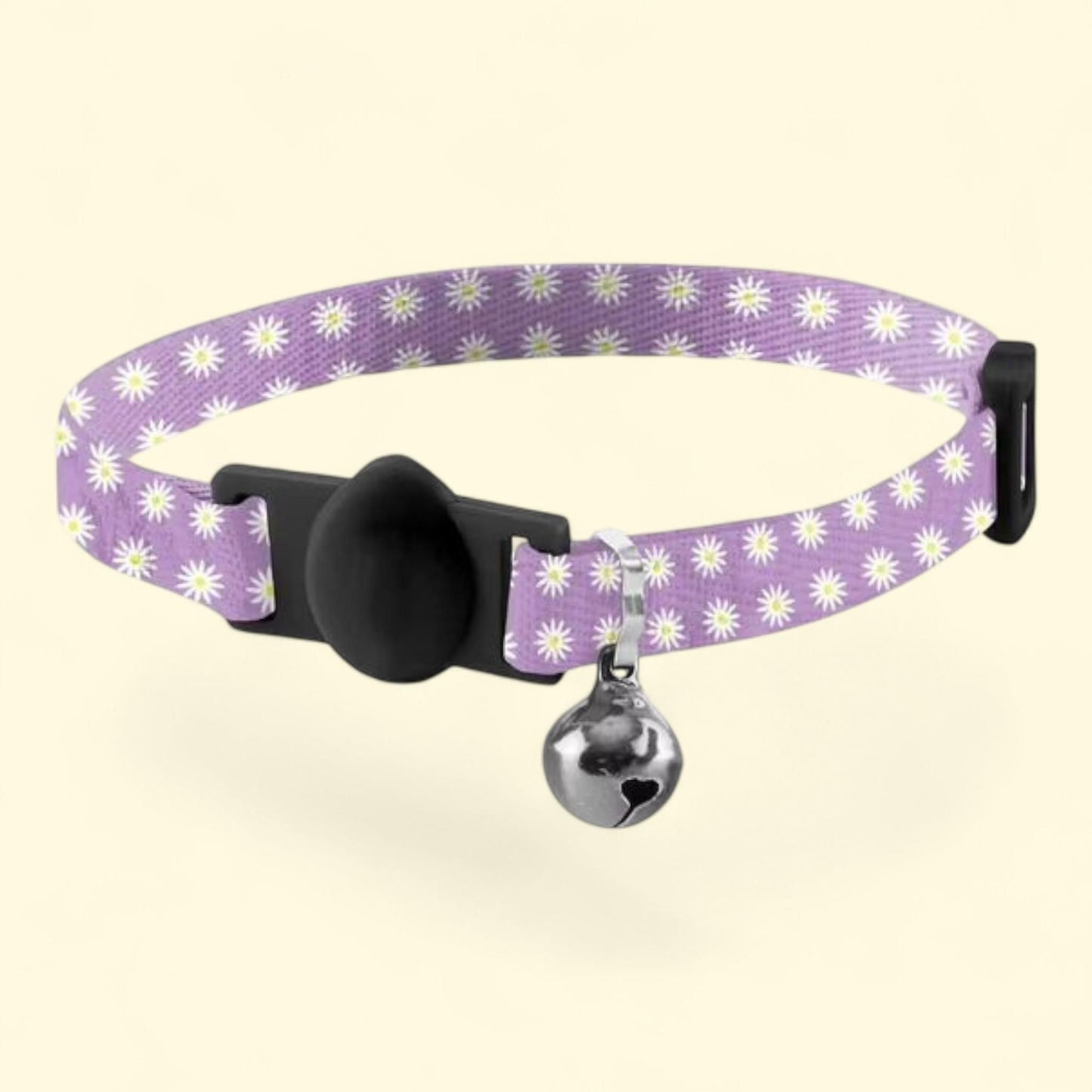 PrideBites Cat Collar, Purple Flower, Size 8.00 x 3.00 x 1.00 Inches