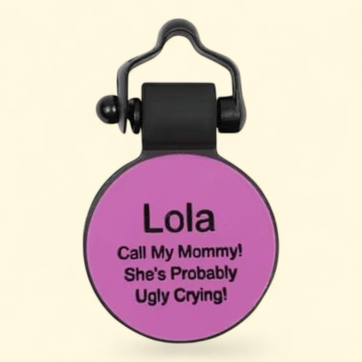 SiliDog Pet Tag, Purple Circle 100% Silicone, 1.25x1.25