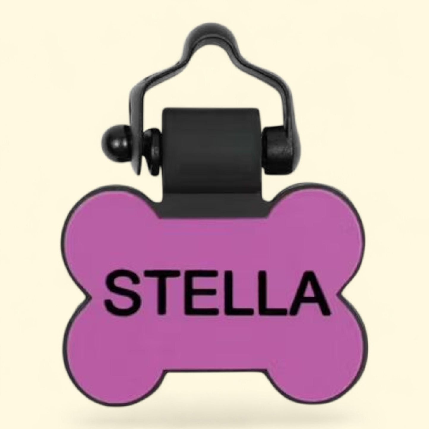 SiliDog Pet Tags, Purple Bone, 100% Silicone, 1.5x1.25