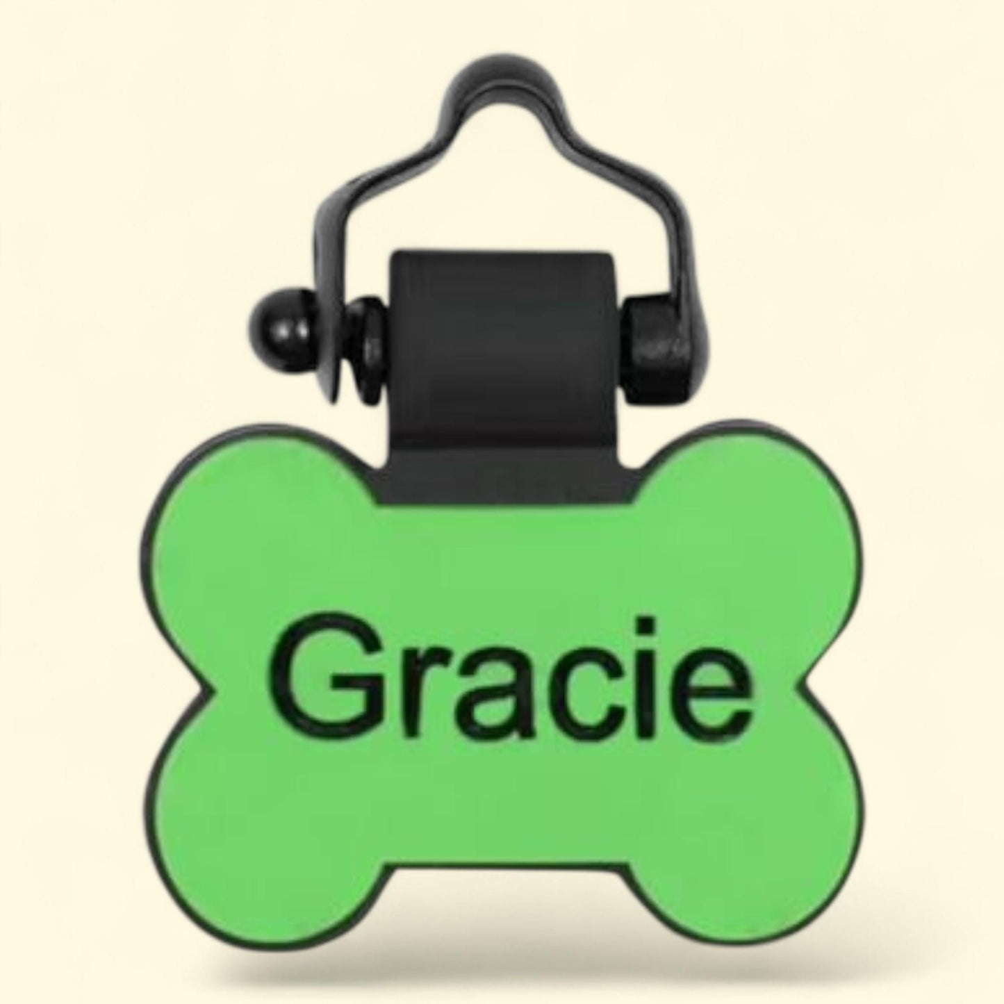 SiliDog Pet Tags, Green Bone, 1.5x1.25