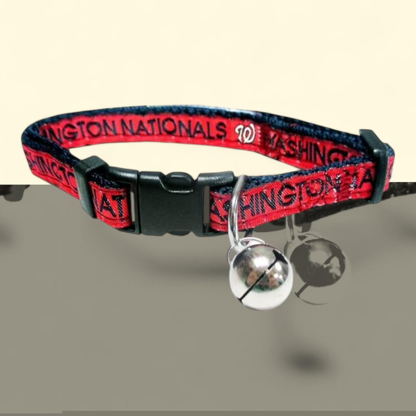 Pets First MLB Washington Nationals Adjustable Breakaway Cat Collar, Durable Nylon with Jingle Bell, 29 MLB Teams