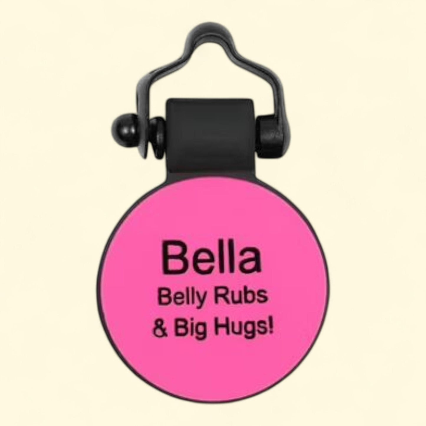 SiliDog Pet Tags, Pink Circle 100% Silicone, 1.25x1.25