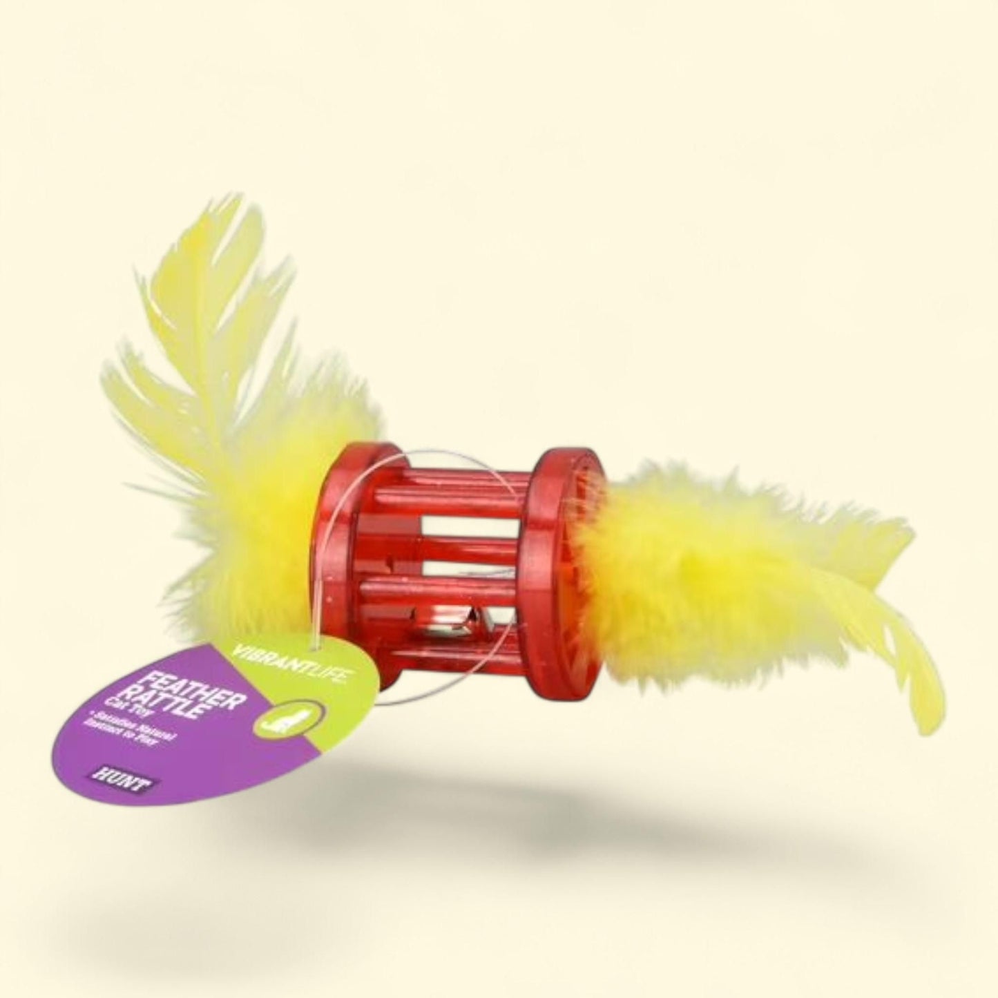 Vibrant Life Feather Rattle Cat Toy, Red, 1 count