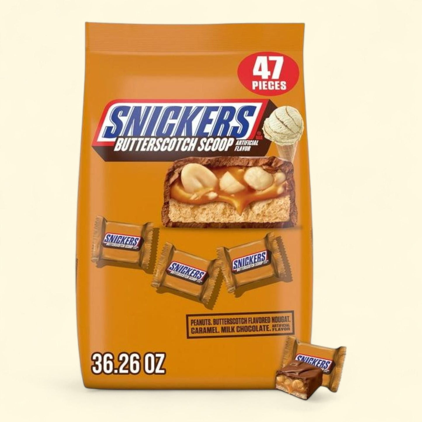 Snickers Butterscotch Scoop, Fun Size, 47 pcs.