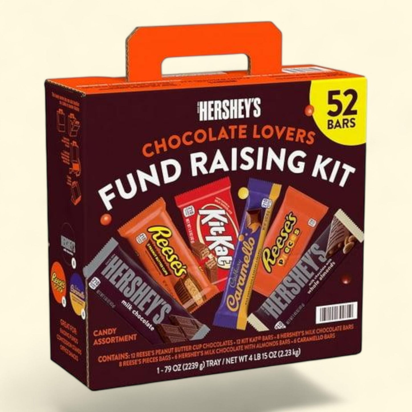 HERSHEY'S Candy Bars, Variety Pack, Full Size, 52 pk