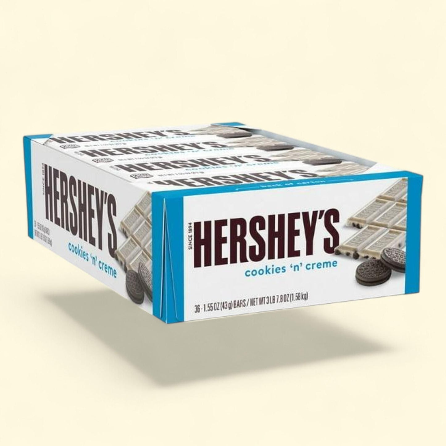 HERSHEY'S Cookies 'n' Creme Candy Bars, 1.55 oz., 36 pk.