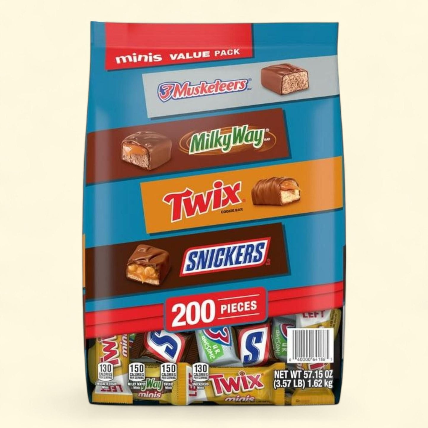 Mars Minis Chocolate Candy Bars Variety Pack, 200 Ct.