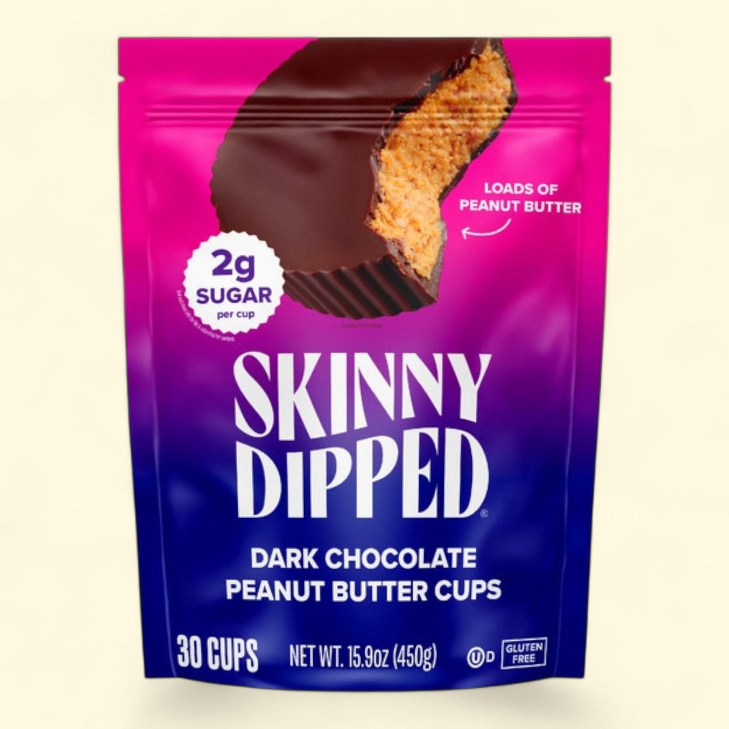 Skinny Dipped Cups, Dark Chocolate Peanut Butter, 30-count