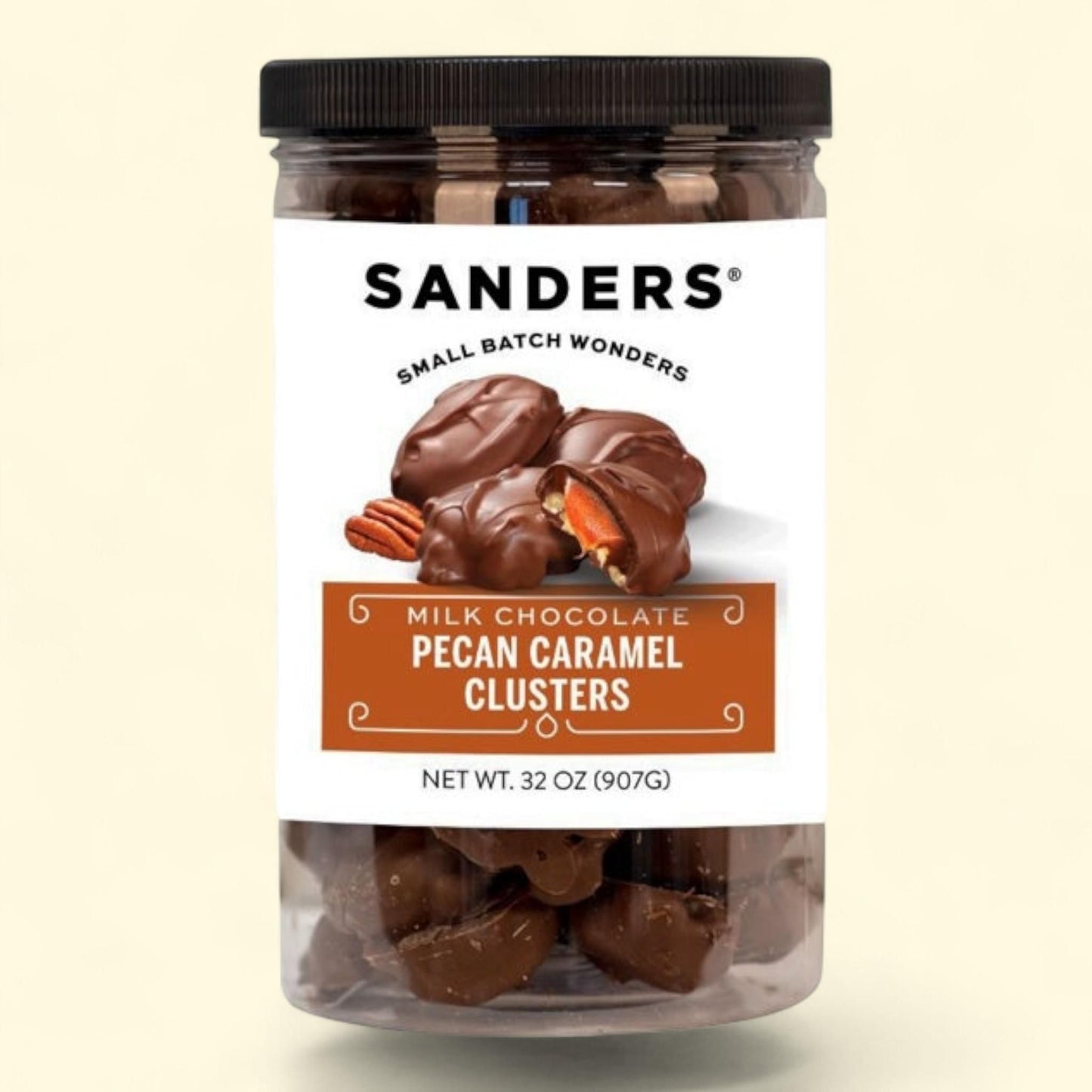 Sanders Milk Chocolate Pecan Caramel Clusters, 32 oz, 2-pack — authentic US product shipped worldwide by Treatspree