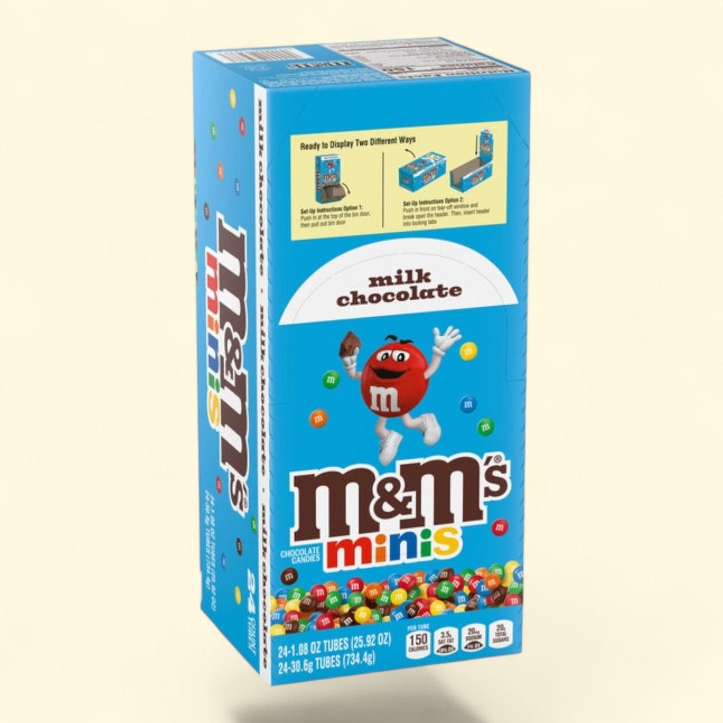 M&M's Milk Chocolate Candy Minis, 1.08 oz, 24-count