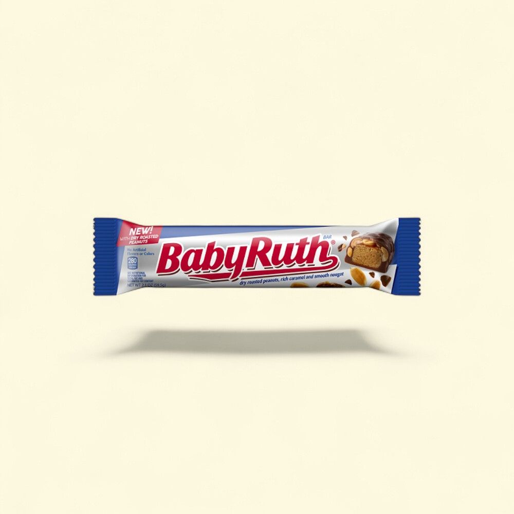 Baby Ruth Regular Full Size Candy Bars - 24 Count Box — authentic US product shipped worldwide by Treatspree