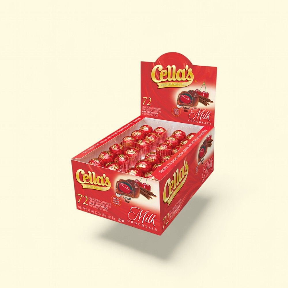 Cella's Milk Chocolate Covered Cherries (72 Count) — authentic US product shipped worldwide by Treatspree
