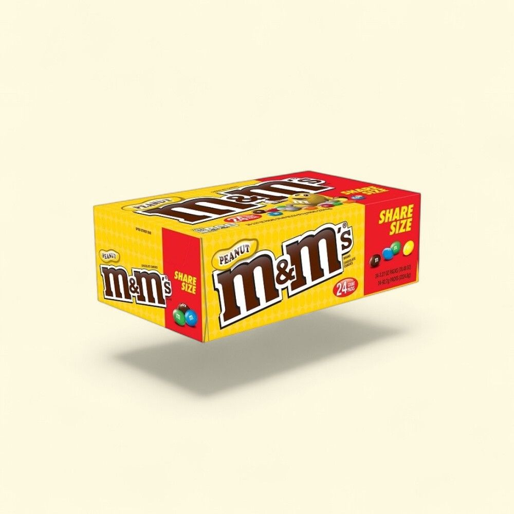 M&M's Peanut King Size Chocolate Candies 24 Count — authentic US product shipped worldwide by Treatspree