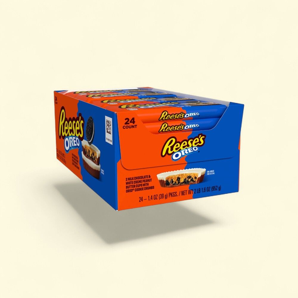 Reese's Oreo Peanut Butter Cups, Milk Chocolate & White Creme (24-Count) — authentic US product shipped worldwide by Treatspree