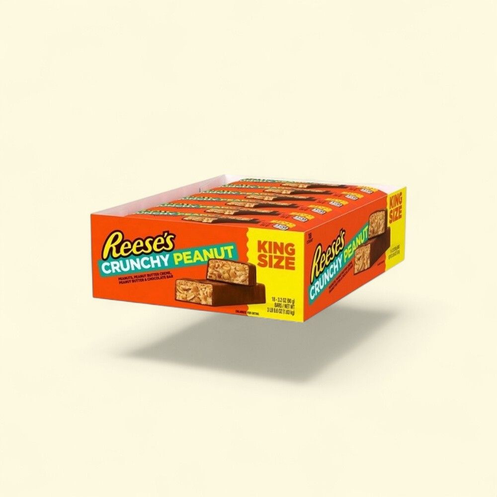 Reese's Crunchy Peanut King Size Bars, 18-Count — authentic US product shipped worldwide by Treatspree