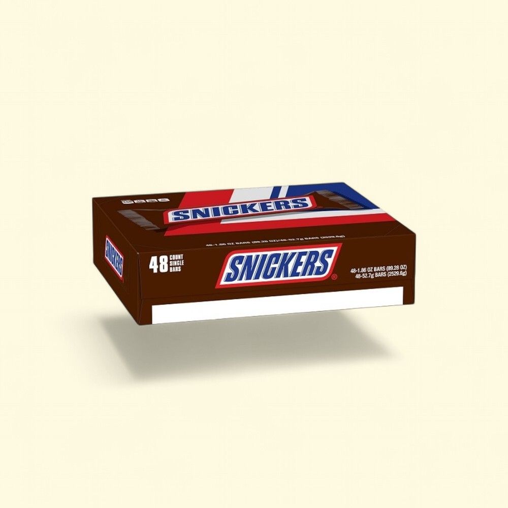 Snickers Regular Chocolate Bars, 48-Count Box — authentic US product shipped worldwide by Treatspree