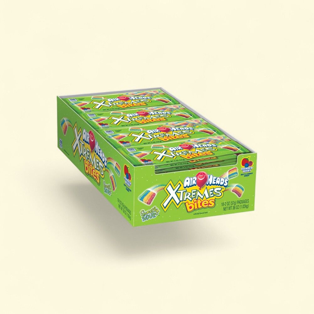 Airheads Xtreme Rainbow Berry Bites - 2oz (57g) — authentic US product shipped worldwide by Treatspree