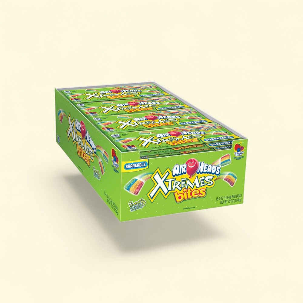 Airheads Xtreme Rainbow Berry Bites Candy, 18-Count, 4oz — authentic US product shipped worldwide by Treatspree