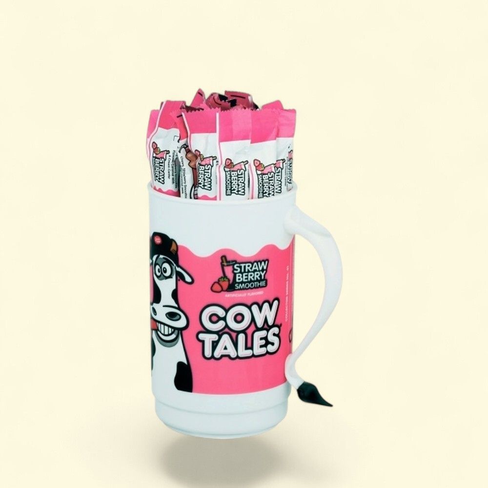Cow Tales Strawberry Smoothie Chewy Candy Tumbler, 100 Count — authentic US product shipped worldwide by Treatspree