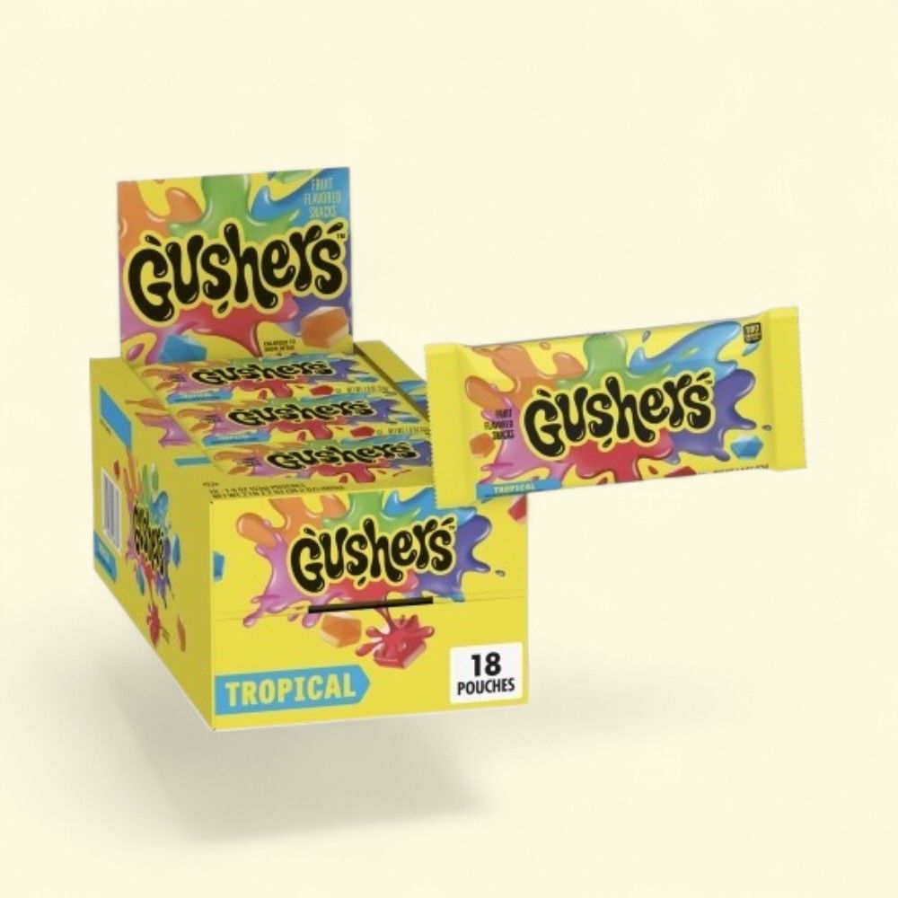 Gushers Tropical Fruit Flavored Snacks, 18 Count — authentic US product shipped worldwide by Treatspree