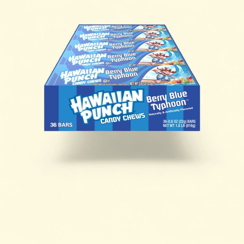 Hawaiian Punch Berry Blue Typhoon Chews (36-Count) — authentic US product shipped worldwide by Treatspree