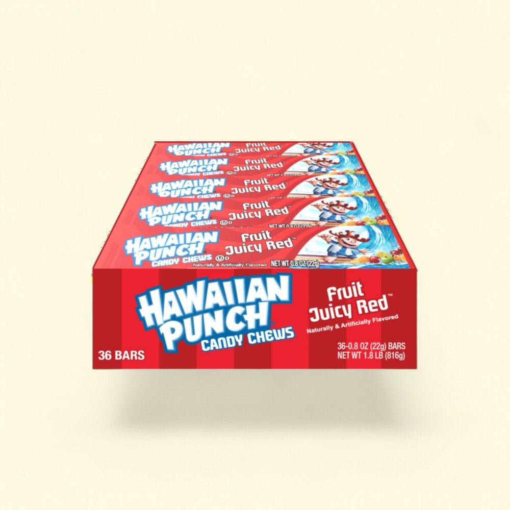Hawaiian Punch Fruit Juicy Red Candy Chews - 36 Count — authentic US product shipped worldwide by Treatspree