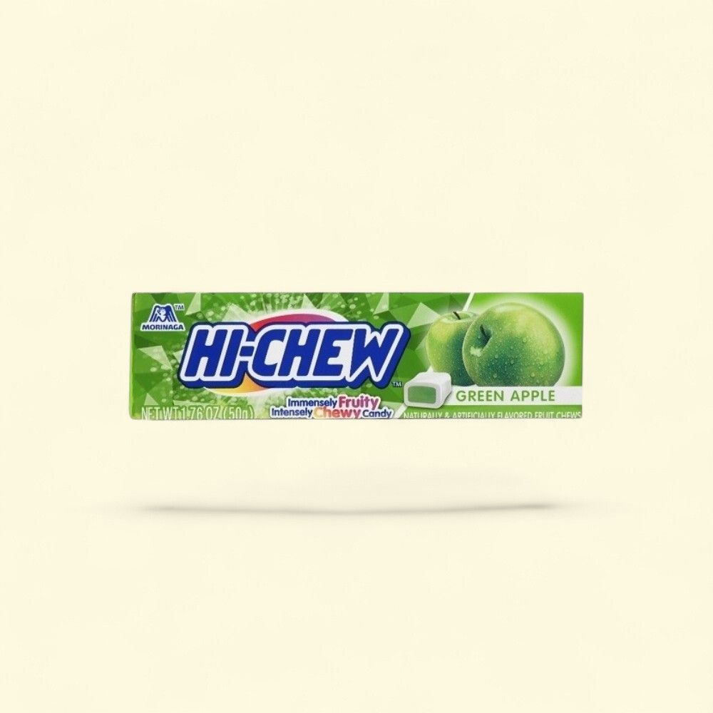 HI-CHEW Green Apple Fruit Chews Candy Stick 1.76oz (50g) — authentic US product shipped worldwide by Treatspree