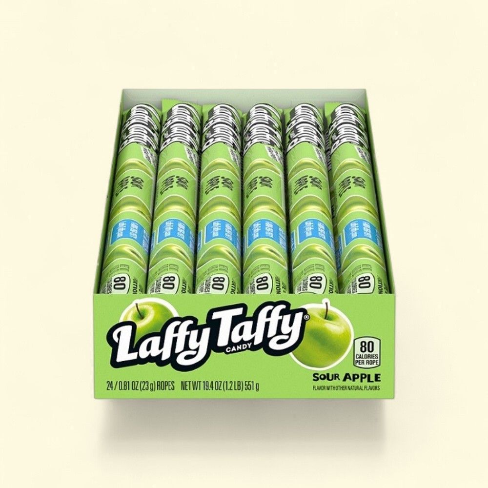 Laffy Taffy Sour Apple Rope Candy, 24 Count — authentic US product shipped worldwide by Treatspree