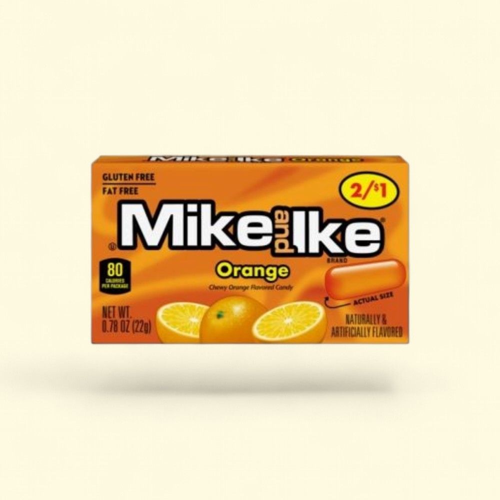 Mike and Ike Orange Chewy Candy (24 Count, 0.78oz Each) — authentic US product shipped worldwide by Treatspree